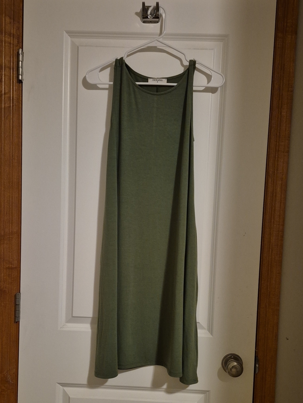 Zenana Green Sleeveless A-Line Midi Dress